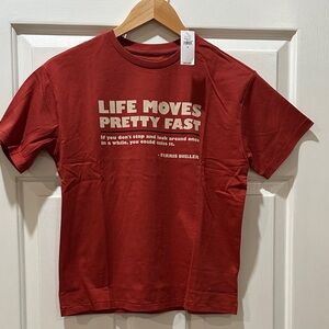 NWT GAP Teen Red Graphic Tee with Ferris Bueller Quote